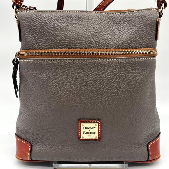 DOONEY & BOURKE Leather Crossbody, Gray & Brown - Picture 4 of 10